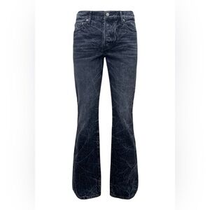 COUT DE LA LIBERTE JIMMY BLACK RIGID DENIM FLARE color OWEN WASH 857 Sz 30